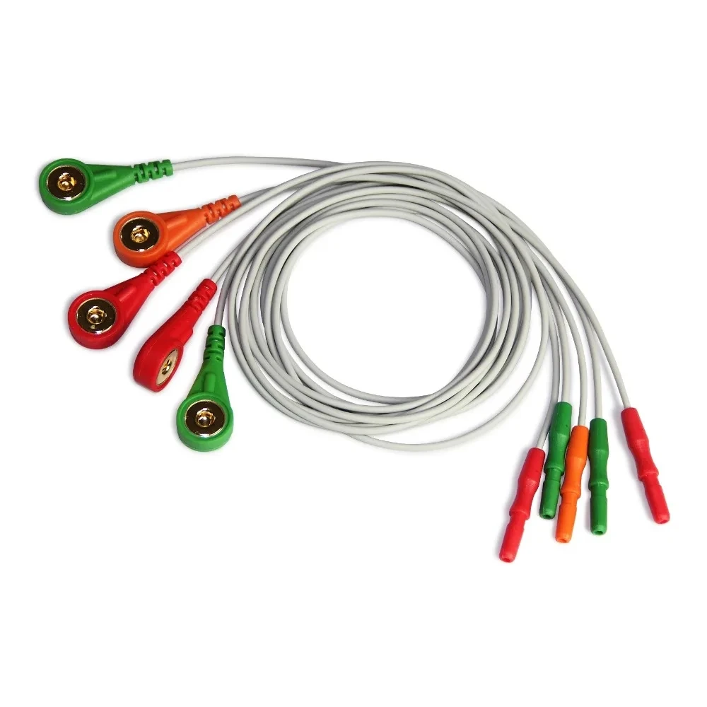 CONTEC EKG Cable3 12 10 Leads Button / Banana ECG Cable For ECG 80A/90A ECG 100G/300G/600G/1200G 8000G Tlc6000 Tlc5000 Tlc9803