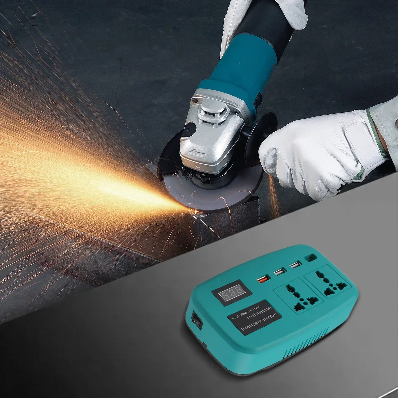 

160*95MM DC To AC Inverter Outdoor Power Solution Portable Inverter Lightweight Structure Random Color Selection