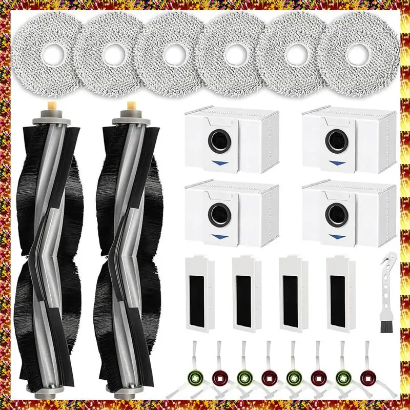 مجموعة ملحقات مماسح مرشح الفرشاة الجانبية الرئيسية كما هو موضح للمكنسة الكهربائية Ecovacs Deebot T20 Omni / T20E Omni