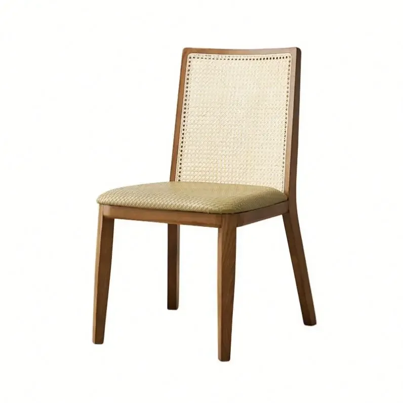 Modern design Eco-friendly wood frame/fabric rattan cafe chair