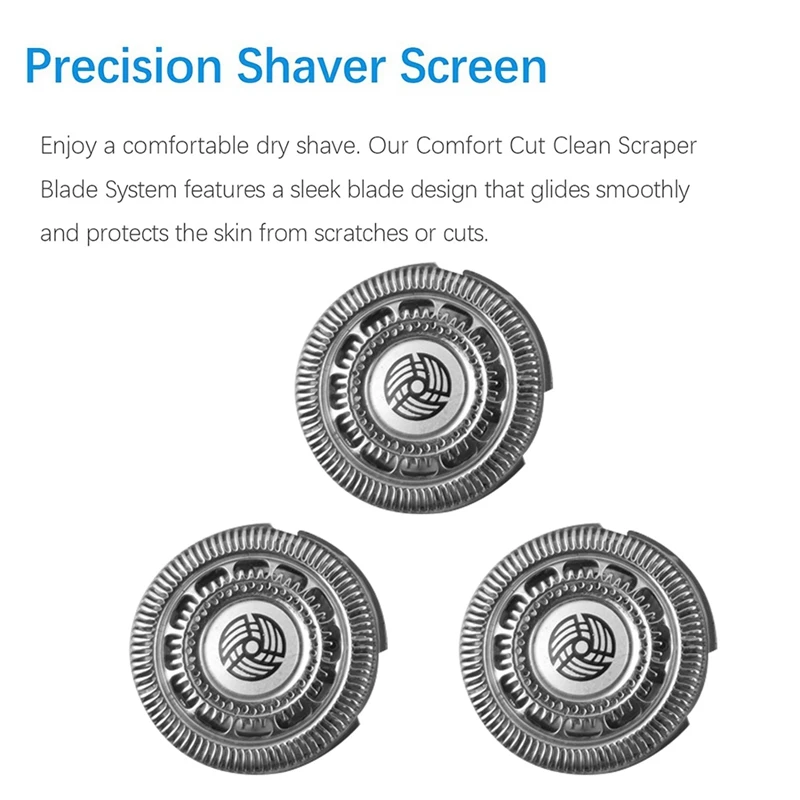 シェーバーの交換用ヘッド、ブレードカッター、ナイフネット、使いやすい、s9000、s9011、s9021、s9031、s9041、sh90、3個