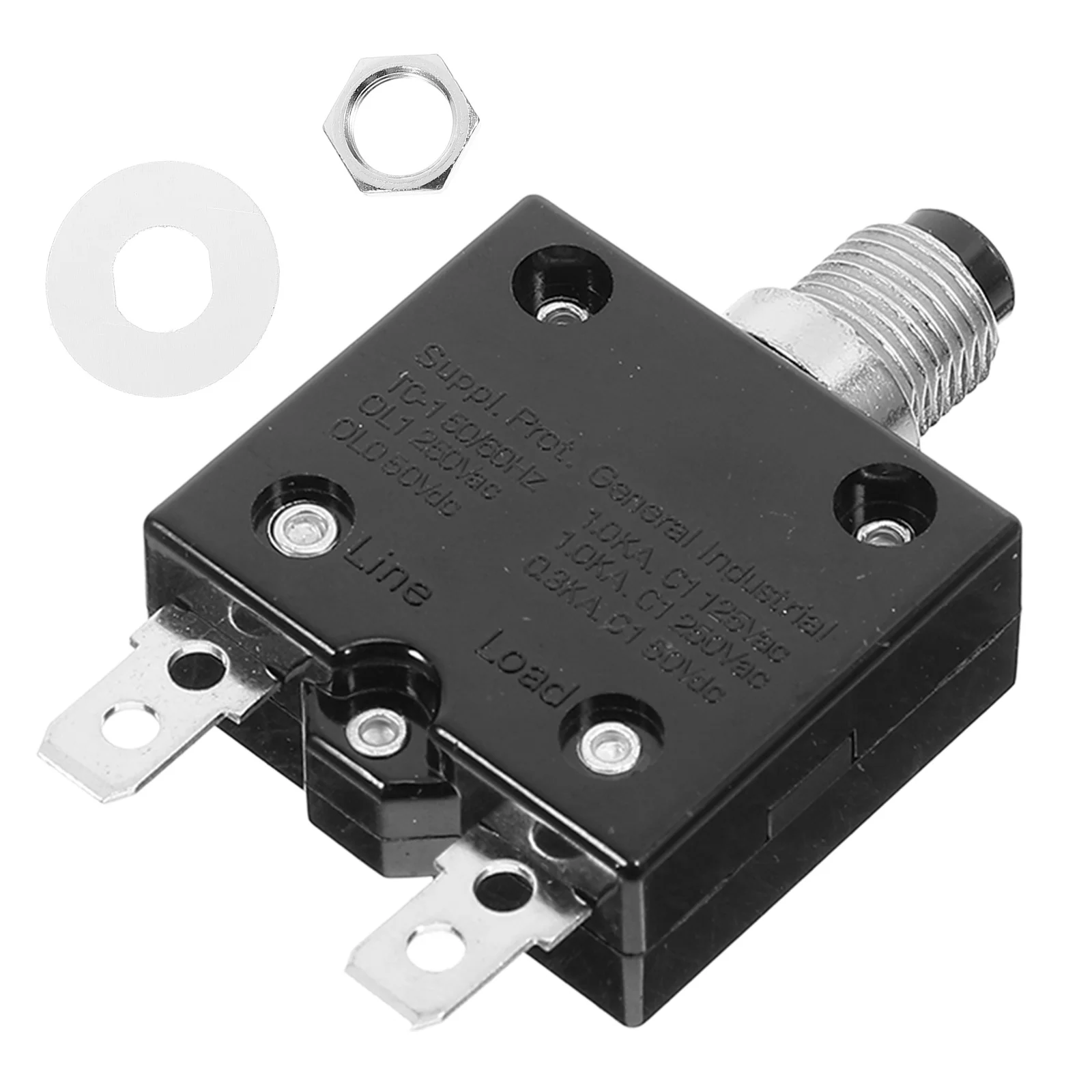 

Manual Reset Circuit Breaker 125-250V 50V Dc 15A Overload Protector Short Circuit Protection For Car Boat Rv Auto Electrical