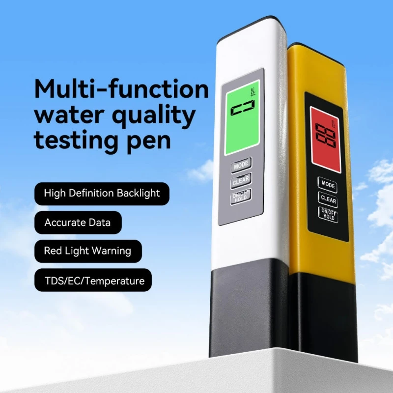 Medidor Digital de Calidad del Agua TDS, Detector Multifuncional de Calidad del Agua, Apto para Piscinas, Peceras y Uso Doméstico - Pantalla de Doble Color (Verde = Calidad de Agua Limpia), Puede Medir TDS, EC, Temperatura (Fahrenheit/Celsius), Pantalla Fácil de Leer