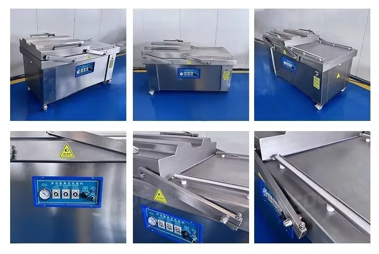 Commercial Double Chamber Vacuum Sealer 2-4 Cycles/Min for Fresh and Frozen Food 5