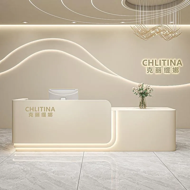 

Artists Display Reception Desk Trade Show Retractable Antique Reception Desk Cheap Business Bancone Per Negozio Office Furniture