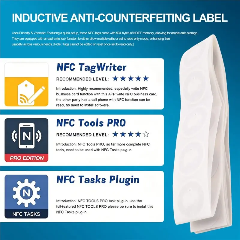 [A92Z!NEW】 50Pcs Stickers Chip Tags Compatible With Tagmo And Enabled Mobile Phones Devices
