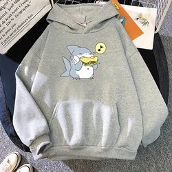 Jeff The Landshark Cute Hoodies Cartoon Print Harajuku Manga Sweatshirt Long-sleeved Fleece Clothing Sudaderas Casual Pullovers