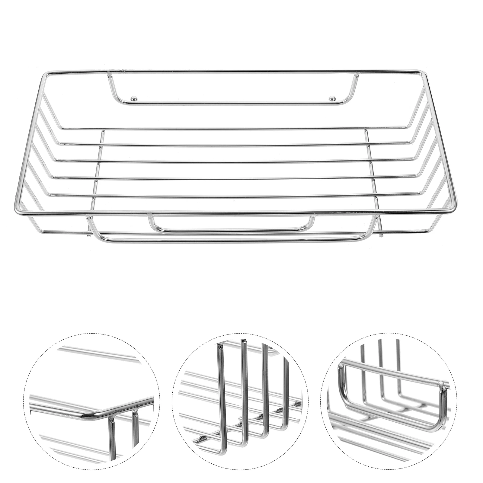 

Storage Basket Bathroom Organizer Shower Shelf Hanging Holder for Toiletries Soap Shampoo Stainless Steel