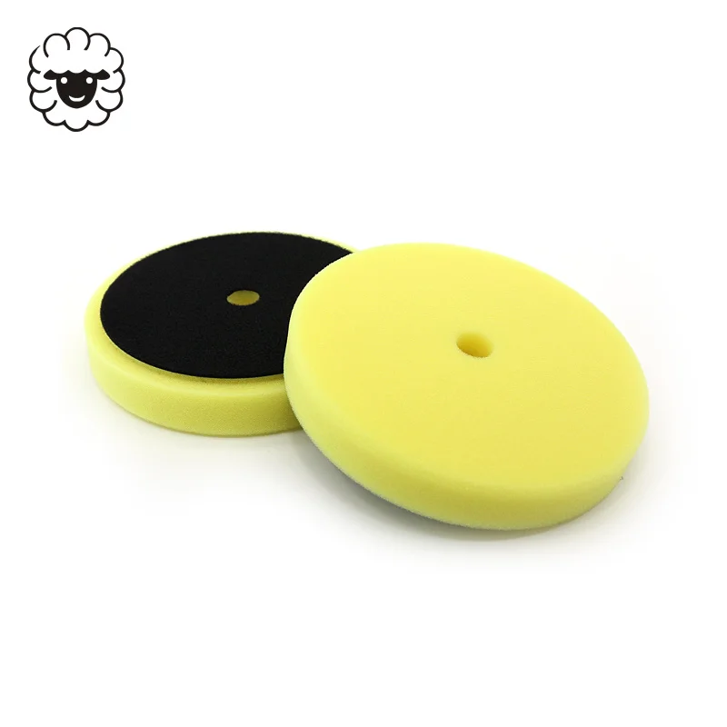 1000Sheep Classic Shape 5'' Soft Yellow foam swirl remover Buffing and polishing pad waxes sponge polierpad