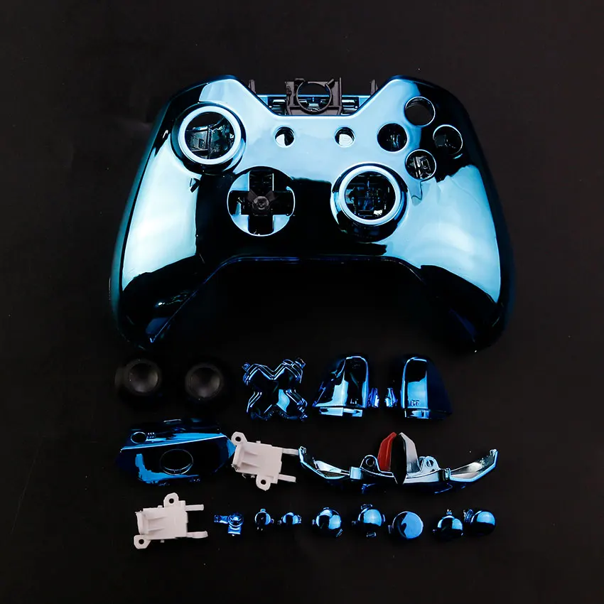 1ชุดสำหรับ Xbox One ชุดเปลี่ยน Chrome เต็มรูปแบบและปุ่มพลาสติกสีเปลี่ยน