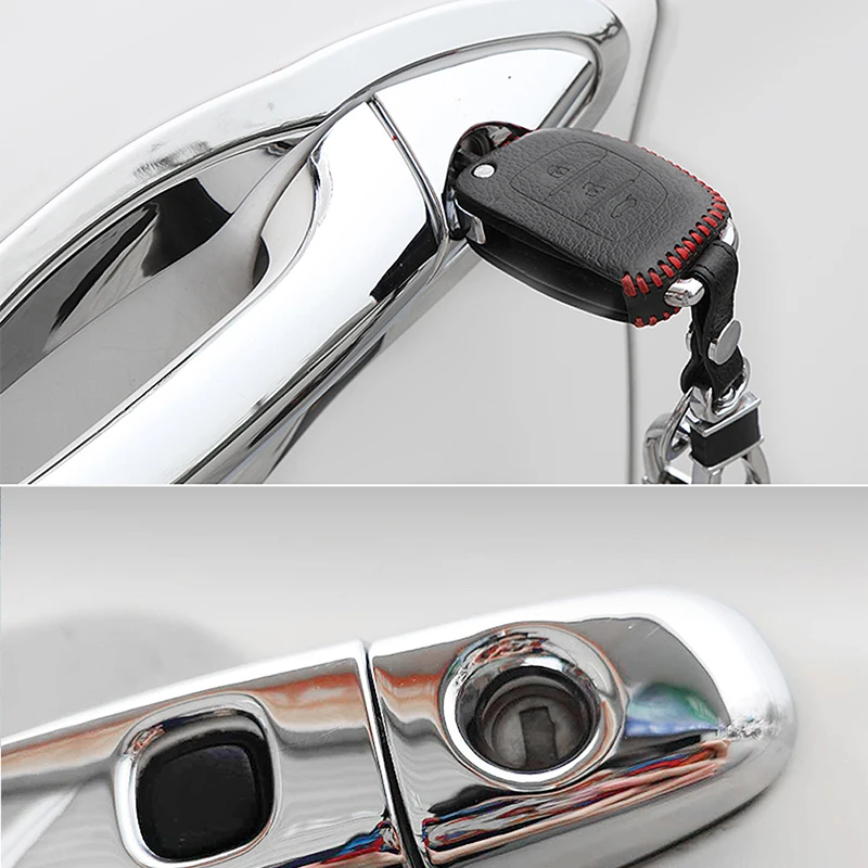 For Seat Alhambra MK1 7M 1996~2009 Styling Stickers Decoration Chrome Door Handle Cover paint Refit Car Accessories