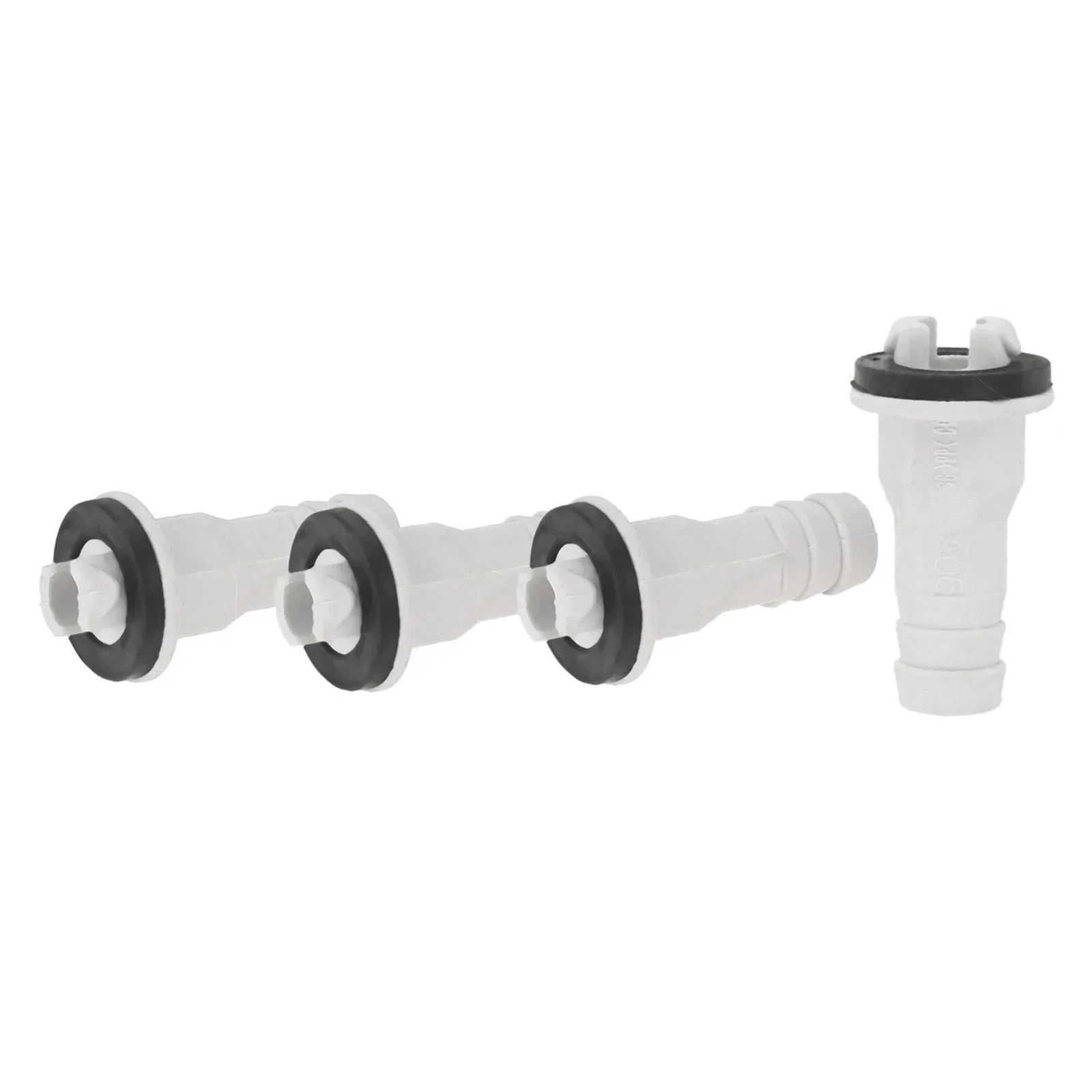 4Pcs 3/5 Inch AC Drain Hose Connector Straight Adapter Fitting with Rubber Ring for Window Air Conditioner and Mini Split Units