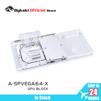 Bykski Water Block for Sapphire Nitro+ Radeon RX Vega 64 8GB HBM2 (11275-03-40G) Full Cover GPU Copper Radiator A-SPVEGA64-X