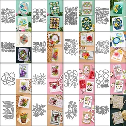 Metal Cutting Dies Flowers & Leaves diy Scrapbooking Photo Album Decorative Embossing PaperCard Die