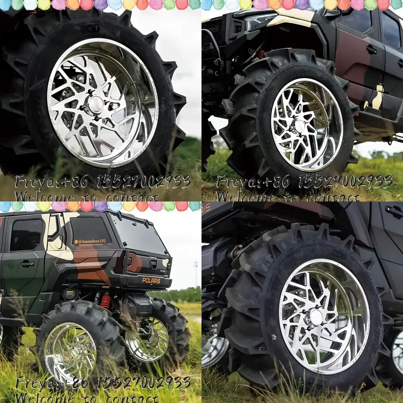 22 Inch 24 Inch 22x7 24x7 UTV Forged Wheels Narrow Aggressive Design Multi Split Spoke 4x156 for Polaris Sand Racing Wheels