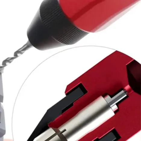 Red Black Aluminum Alloy Hand Drill With Magnetic Bit Storage Ergonomic Drilling Tool For Model Making Crafts DIY