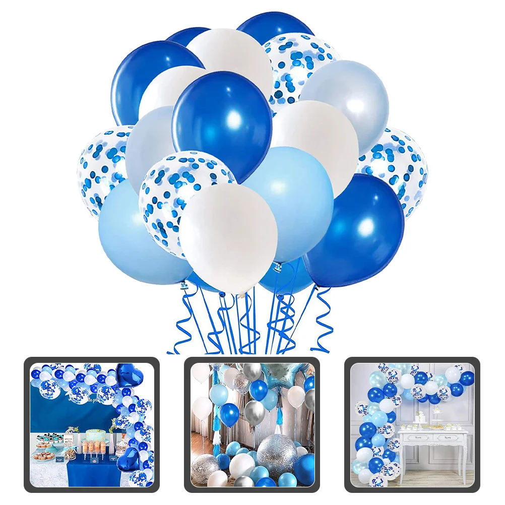 

50Pcs Blue Latex Balloons Durable Confetti Party Decorations Birthday Wedding Supplies Birthday Balloons Party Balloon Set