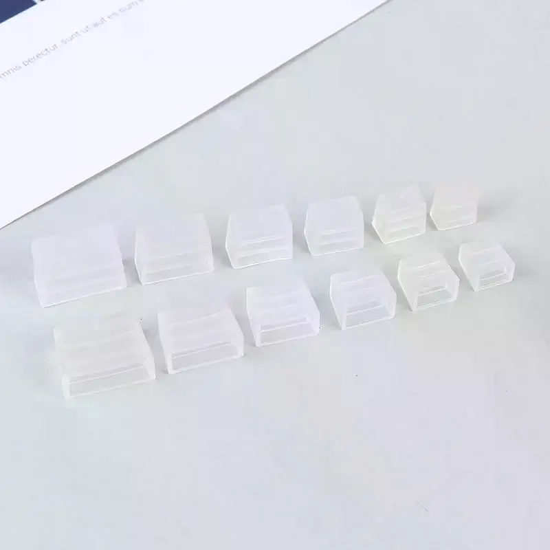 

50Pcs 220V LED Strip Light Lamp Silicone End Caps 2835 5050 Neon Light End Cap 9mm-20mm PCB LED Tube Strip Nonporous End Caps