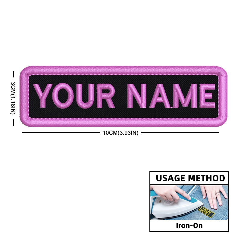 Colorful Custom Name Patch Embroidered Military Tactical Badge Personalized Emblems Iron On Or Hook Loop for Backpack