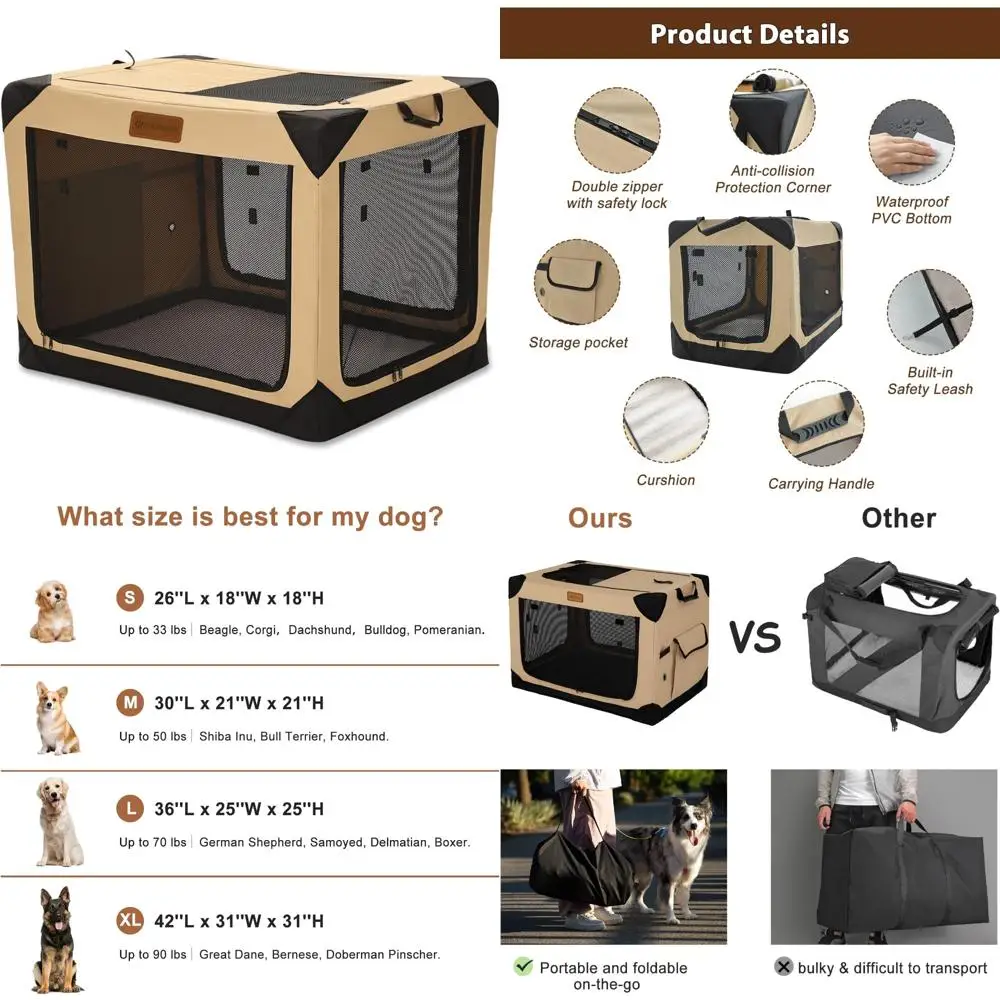 Large Dog Travel Cr… - image