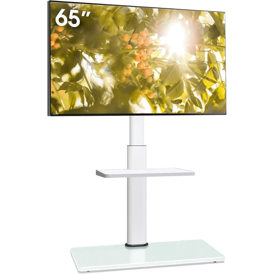 Floor TV Stand for 3265 TVs with 60 Degree Swivel and Tilting Function 8Level Height Adjustable Tall TV Mount Stand Ideal for L