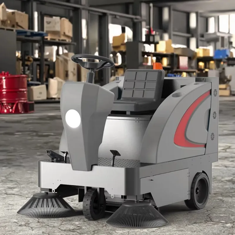 YG-1350 Electric Ride-On Floor Sweeper High-Speed Rechargeable 48v Heavy Dust Street Cleaner High Pressure Cleaning Process