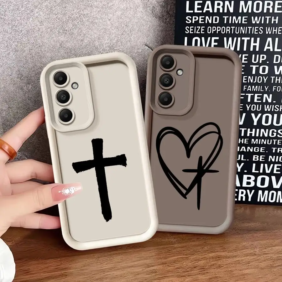 حافظة لهاتف سامسونج جالاكسي A25 A26 A55 A73 A56 A22 A24 A33 A54 A35 A52 A36 A32 A21s نمط متقاطع رائع #4