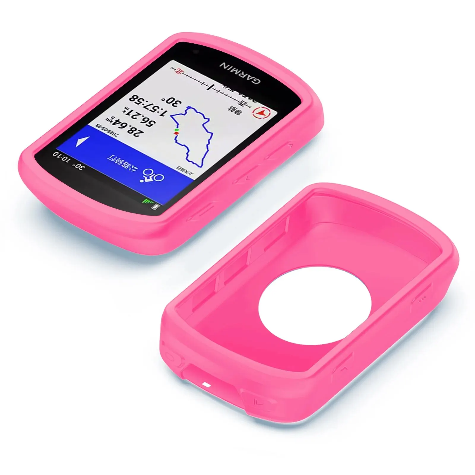 Garmin EDGE 540 840 Hülle GPS Fahrradcomputer Silikonhülle Gummi Kilometerzähler Schutzhülle + HD-Folie (für Garmin EDGE 540 EDGE 840) – Detail 5