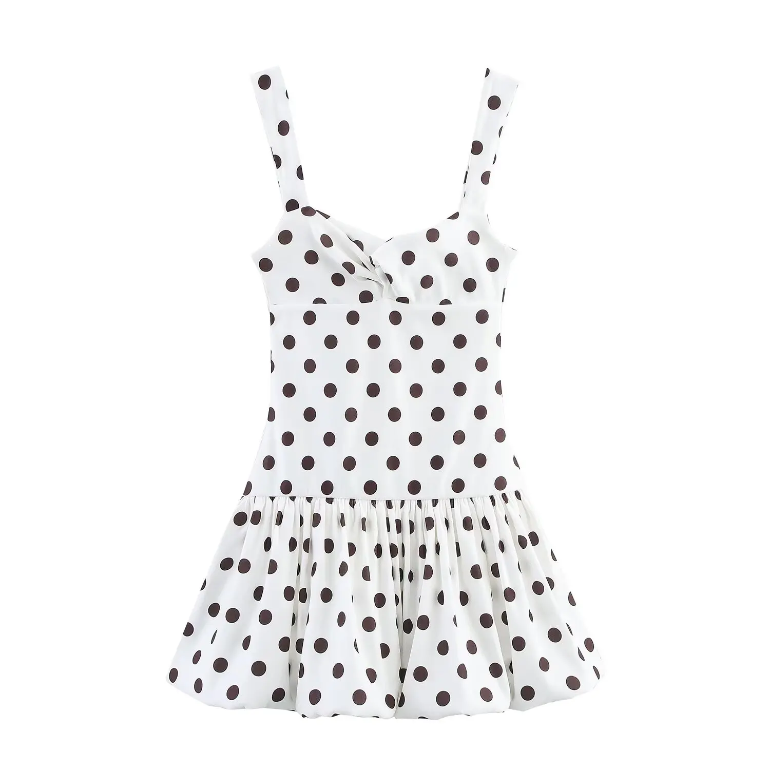 

Korejepo 2025 New Women Dress European American Style Balloon Version Polka Dot Print Romantic Short Dresses
