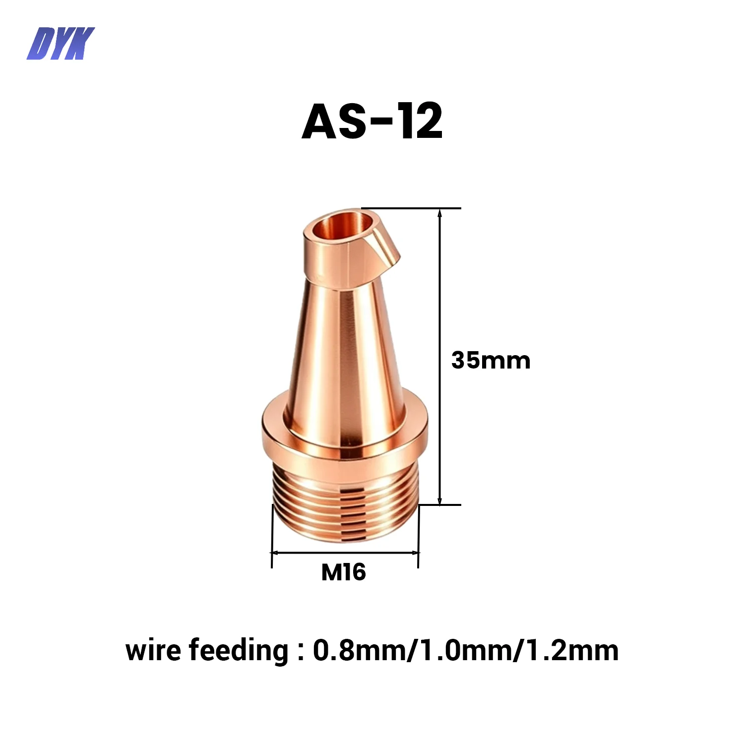 5Pcs/lot CQWY Laser Welding Nozzles AS-12 BS-16 Copper Nozzles Thread M16 for SUP20T SUP21T SUP23T