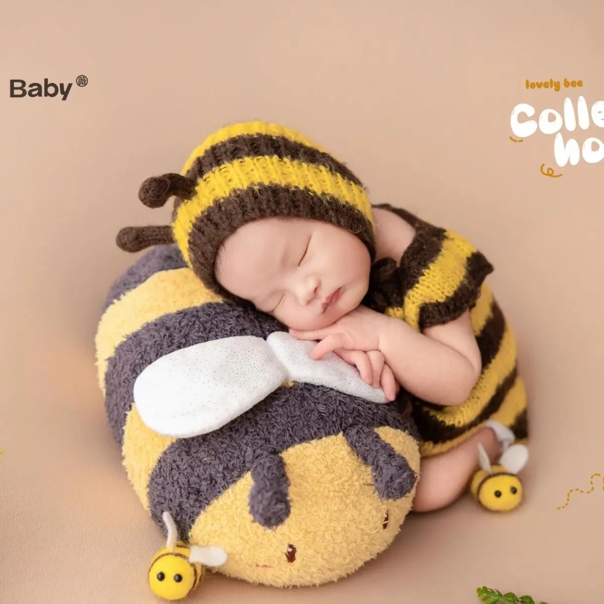 Bai Rizhao Rekwizyt fotograficzny Noworodek Rekwizyt fotograficzny Motyw fotograficzny Little Bee 신생아사진 아기 코스프레 신생아