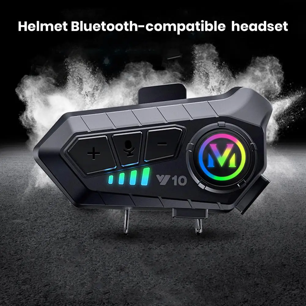 Intercom Bluetooth-compatible Headset Bluetooth-compatible Headset Waterproof Motorcycle Bluetooth Headset for Motorcyclists