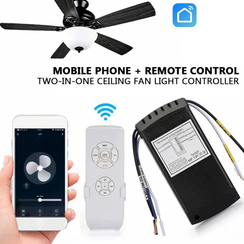 Smart Ceiling Fan Light Remote Control Kit APP Control Smart Home Adjusted Wind Speed Ceiling Fan Receiver