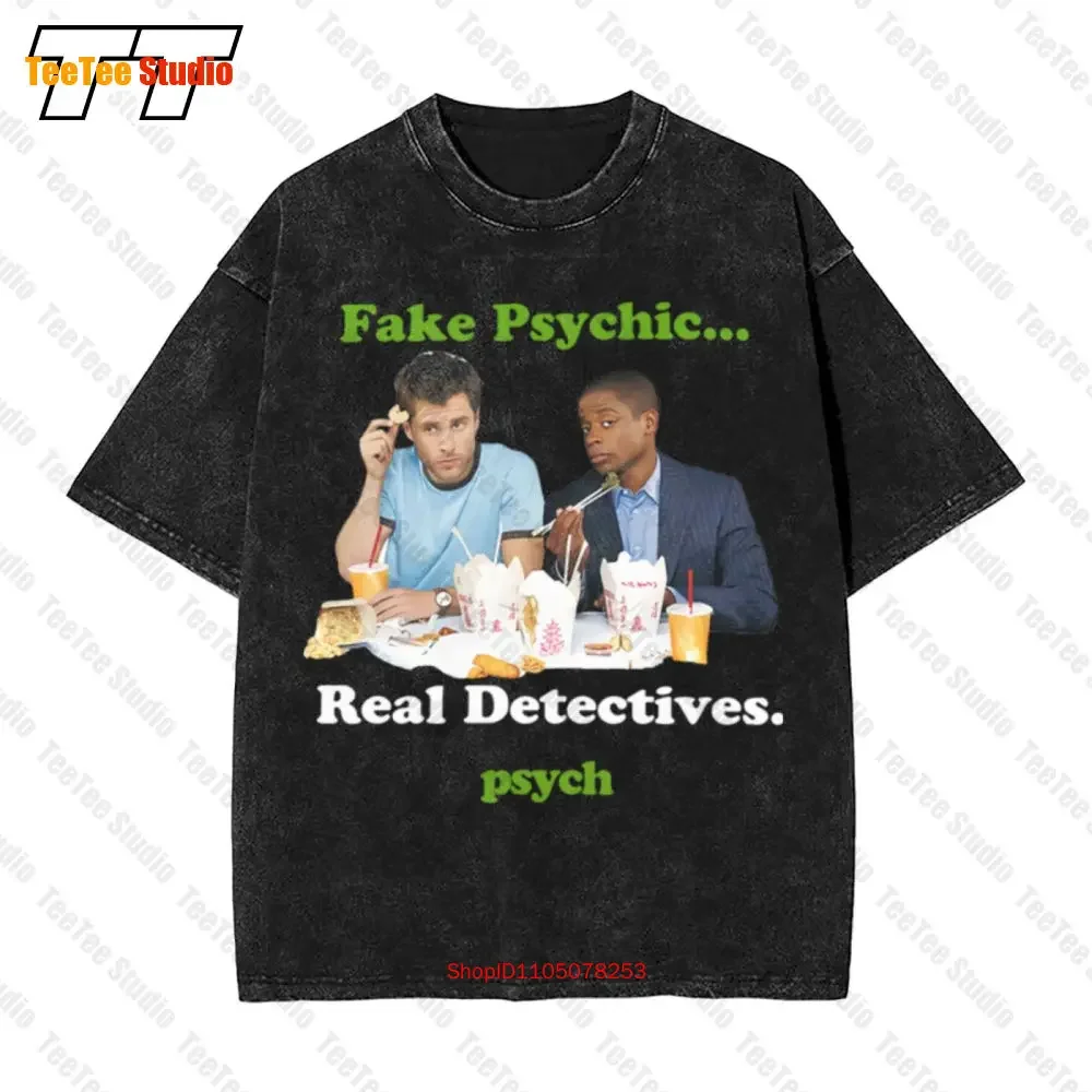 Psych Take Out Gus Shawn White Vintage Shirt Gym Men Oversized T-Shirt 3D47