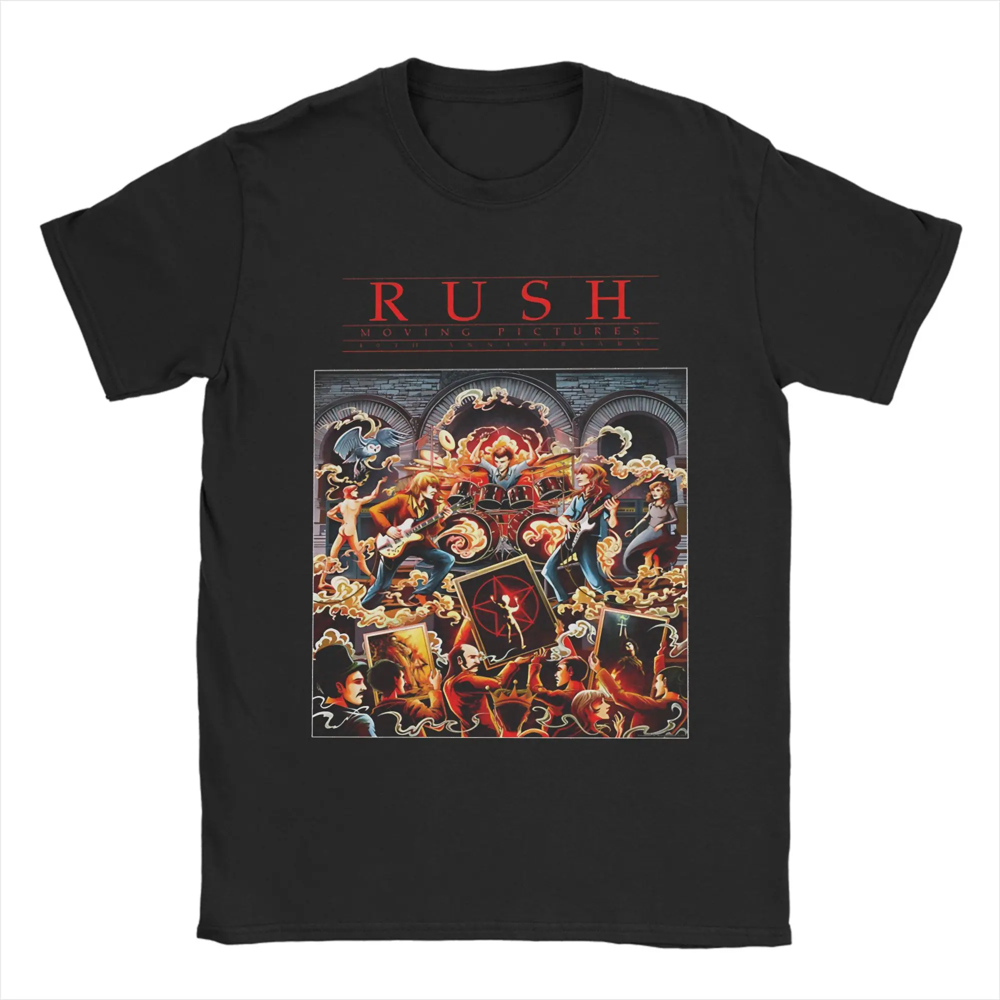 Rush Band  T-Shirt Men  Awesome Pure Cotton Tees O Neck Short Sleeve T Shirt Big Size Tops