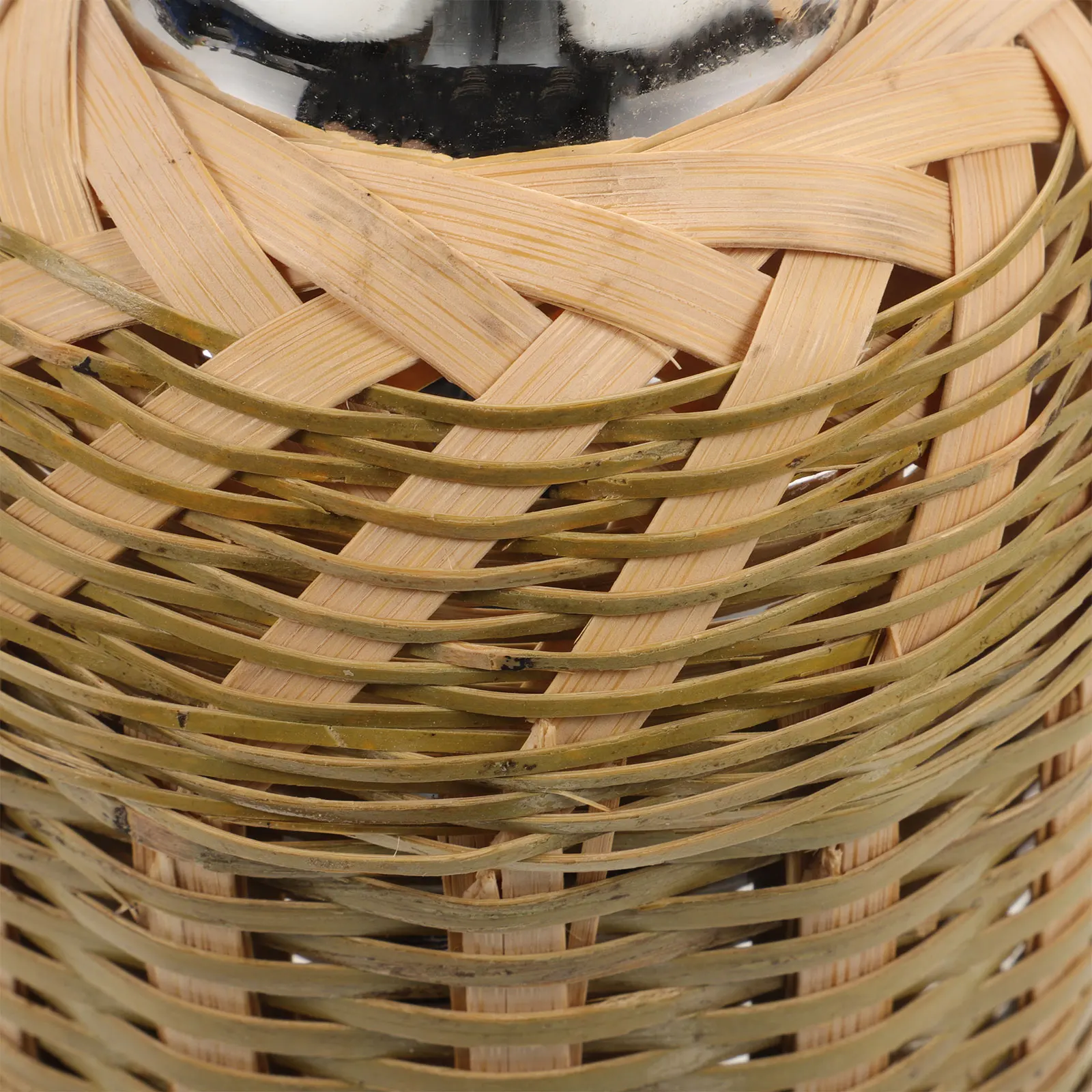 Picture 6: 1pcs Bamboo Woven Cover Thermal Kettle Hand-Made Glass Flask For Home Office Retro Insulated Water Bottle Heat