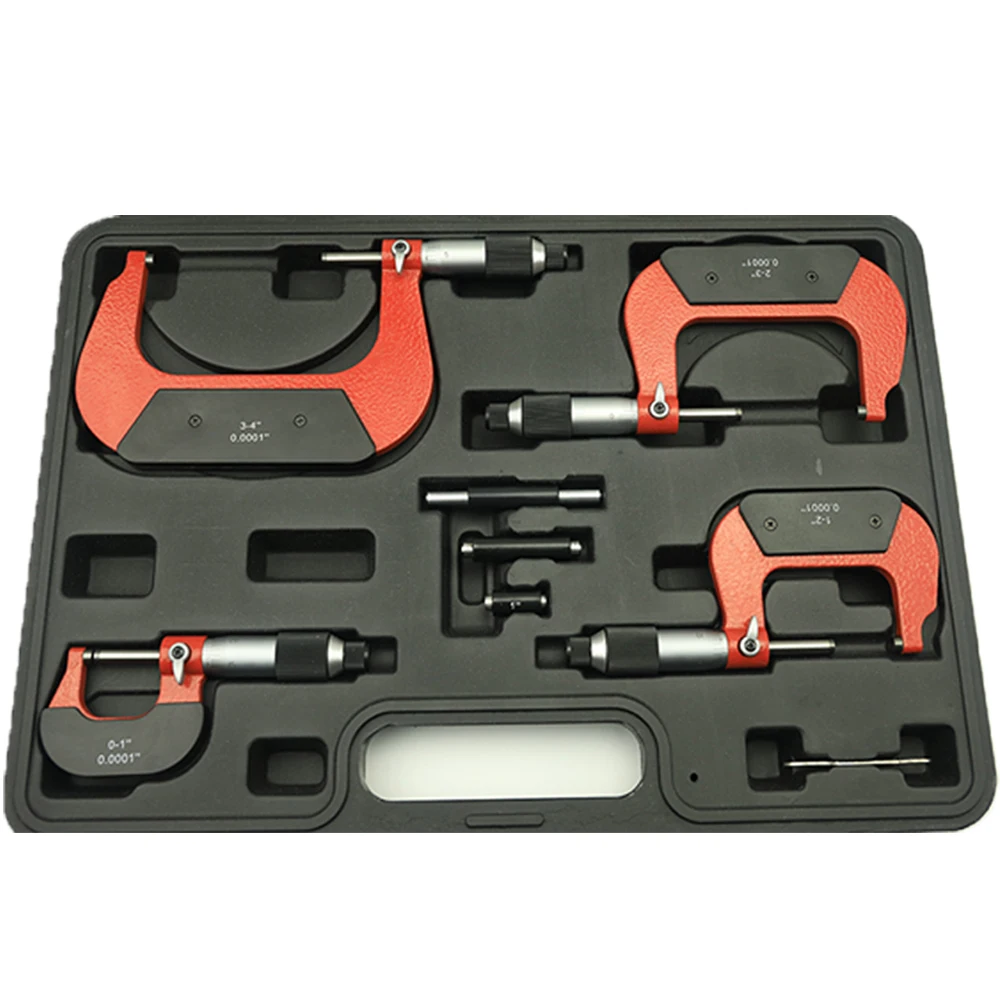4Pcs Outside Micrometer Set Machinist Tool 0-4\