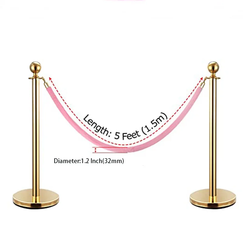 Road Safety Crowd Control Rope Multicolor Optional Museum Theatre Stainless Steel Guardrail Traffic Barrier