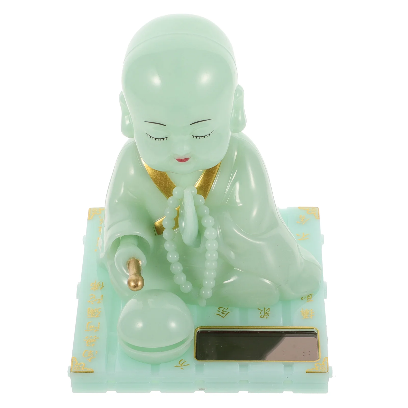 

Statuette Buddha Light Ornaments Baby Car Dashboard Decoration Plastic