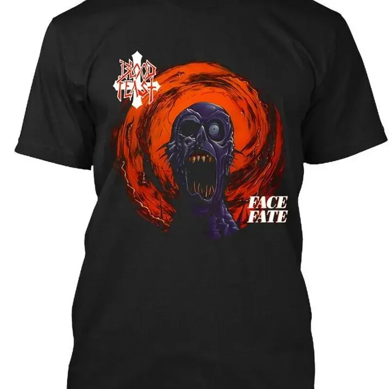 New Blood Feast Face Fate American Vintage Classic Logo T Shirt S 4XL
