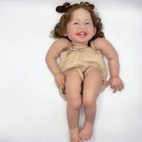 24inch Mila Lifelike Unfinished Reborn Doll kit painted Doll kit Doll parts with Hand Root Hair