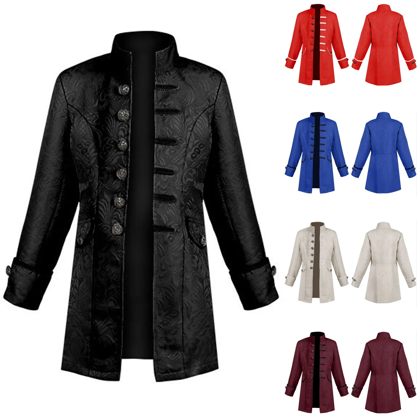 

Children Boy's Vintage Tuxedo Long SleeveTailcoat Fashion Gothic Style Swallow Tail Coat Carnival Party Performance Fancy Outfit