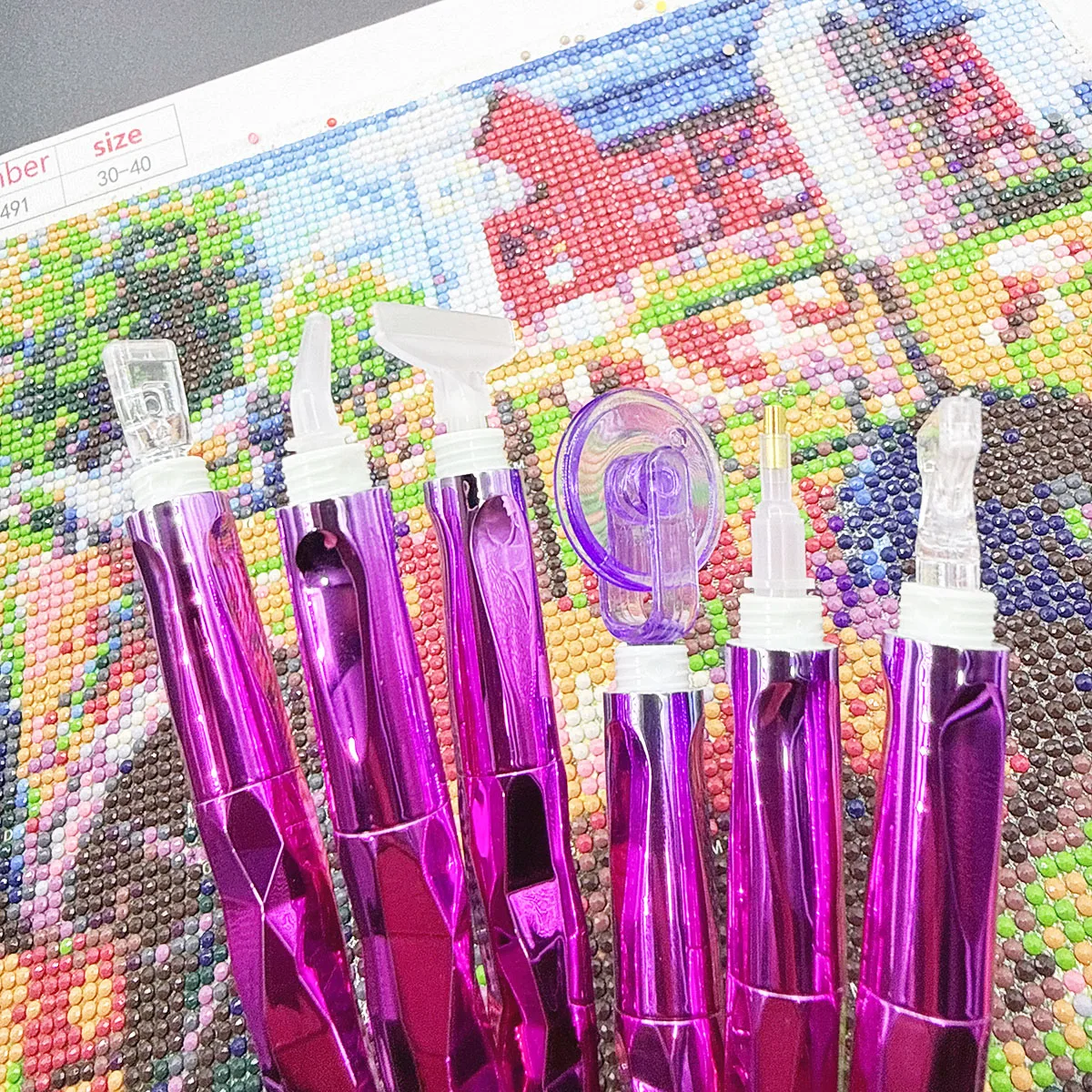 9pcs/set Diamond Art Painting Point Pen New Point Glue Roller Diamond Art Painting Tool Set Glue Point Wheel Combination Set view 5