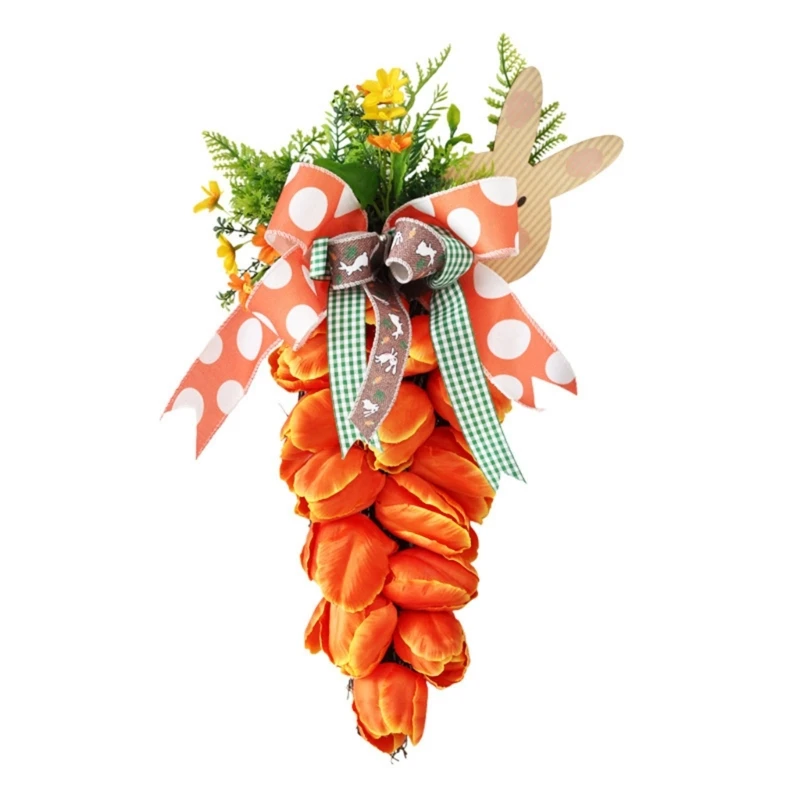 

Carrot Flower Wreath Easter Celebration Wreath Beautiful Carrot Shaped Wreath