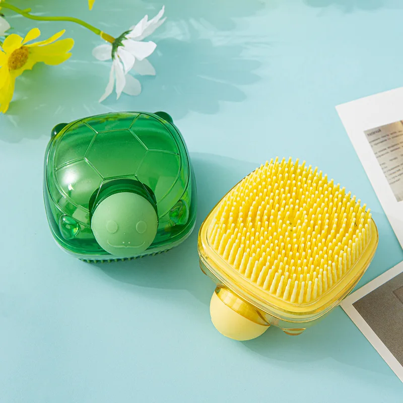 

Eco Silicone Cleaning Kit Baby Bath Scrubber + Pet Deshedding Tool Non-Toxic PP Handle Waterproof Design For Sensitive Skin