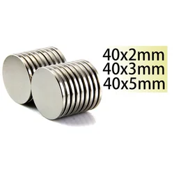 N35 40x2mm 40x3mm 40x5 Magnet Neodymium strong Magnets Nickle Coating 40*5  Motor Search Magnetic Fridge DIY Balls Toy Machine