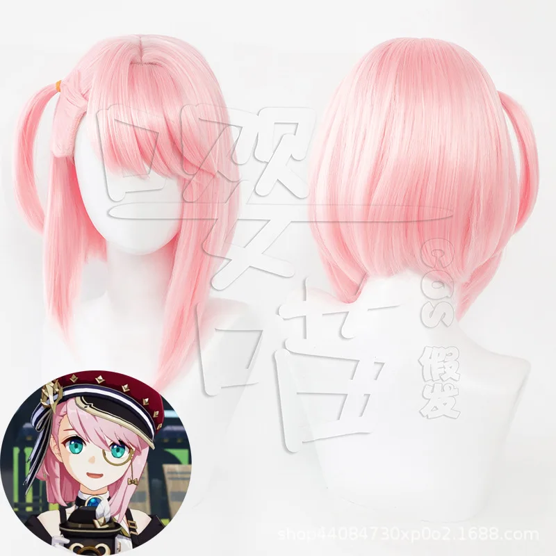 Gra Genshin Impact peruka Freminet peruki syntetyczne impreza z okazji Halloween kostiumy Cosplay Fontaine Wriothesley Charlotye peruki do Cosplay