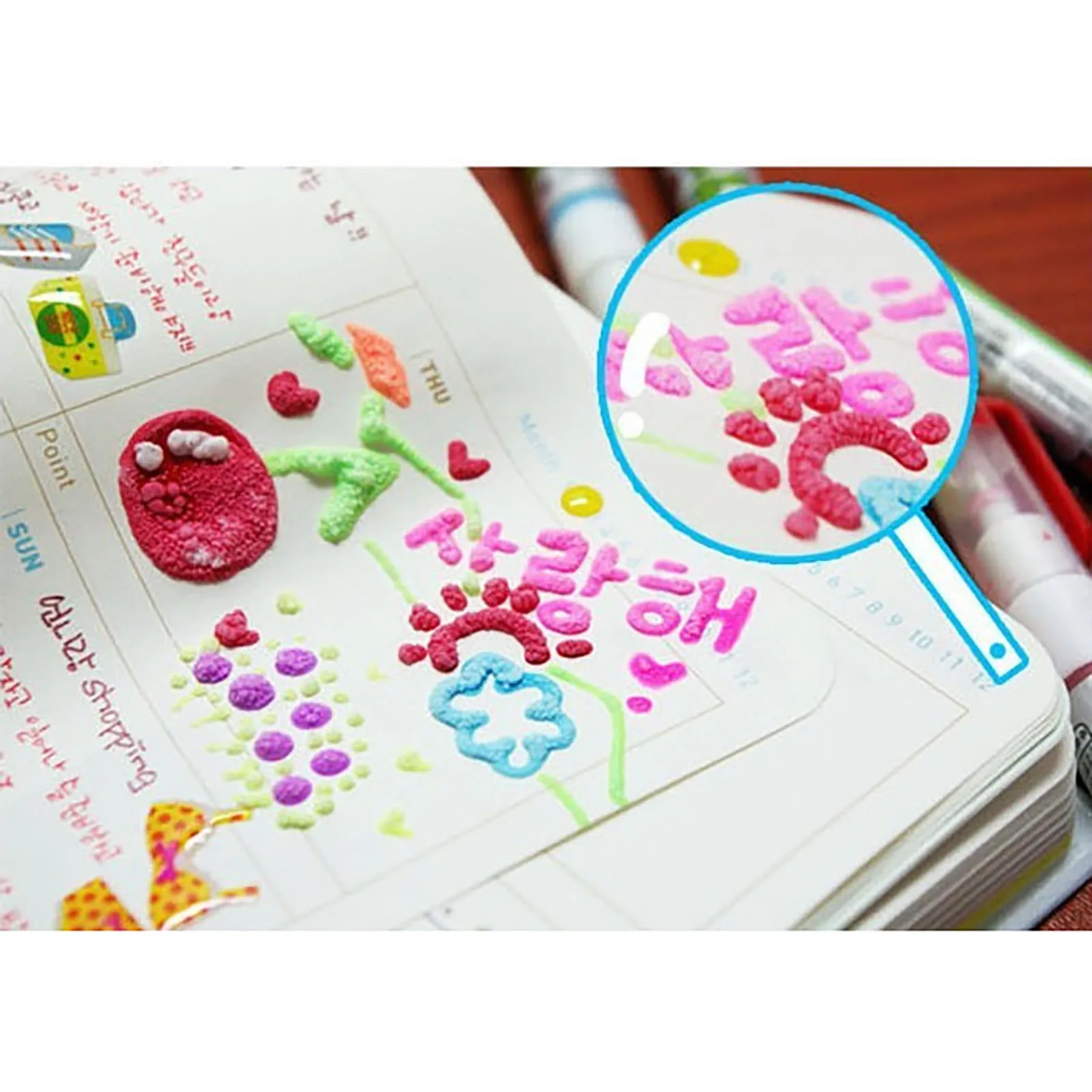 Ручки для рисования пузырькового попкорна своими руками, волшебные пышные ручки, 6-цветная пышная 3D художественная ручка, креативные маркеры для детей, рисование и раскраска