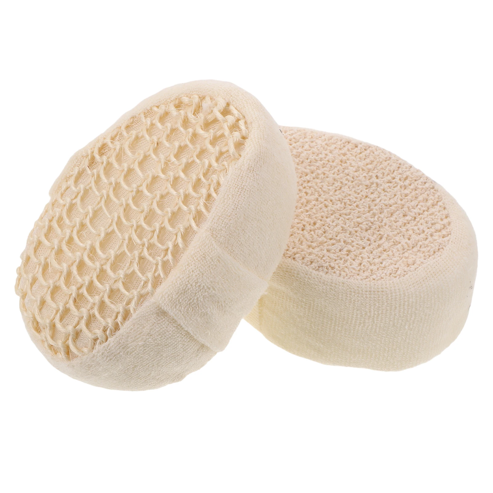 

2Pcs Sisal Exfoliating Sponge Natural Oval Bath Scrubber for Body Deep Cleaning Shower Loofah Pads Soft Skin Renewal