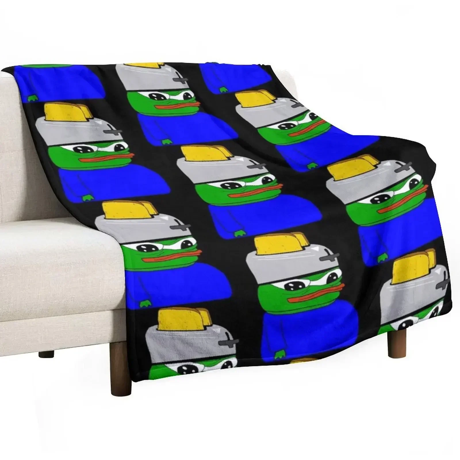 Rare Pepe Toaster Head Apu Throw Blanket Retros decorative Kid'S Travel Blankets